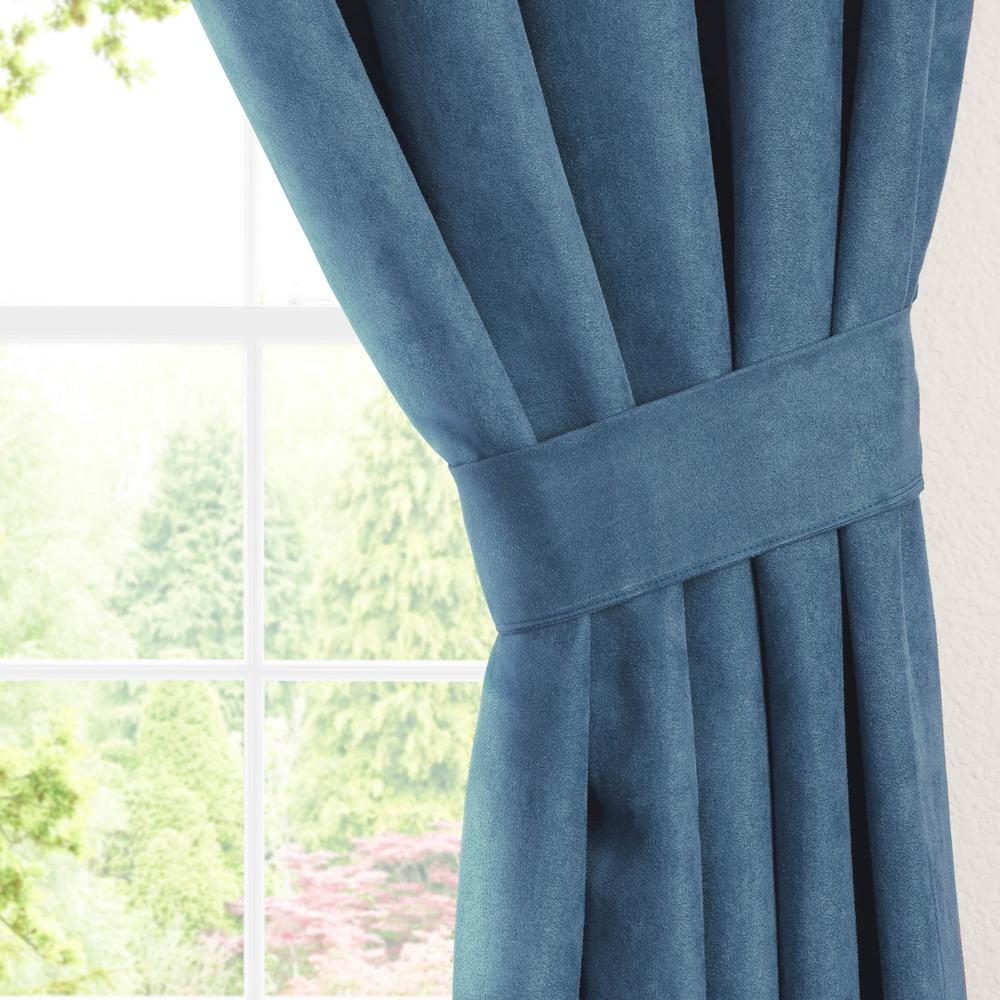 Blazing Needles 108-inch by 52-inch Microsuede Blackout Curtain Panels (Set of 2)