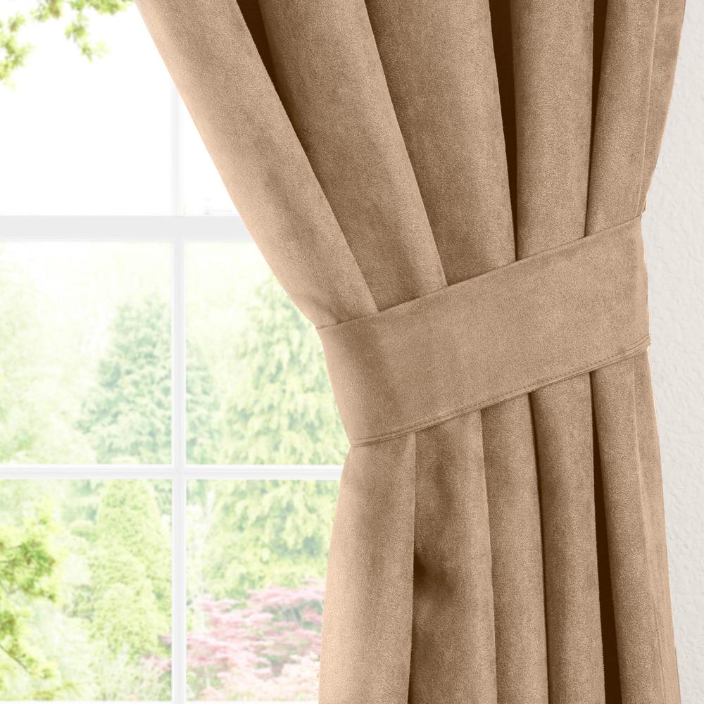 Blazing Needles 84-inch by 52-inch Microsuede Blackout Curtain Panels (Set of 2)