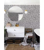 Black and White Leopard Print Vinyl Peel and Stick Wallpaper Roll 30.75 sq. ft