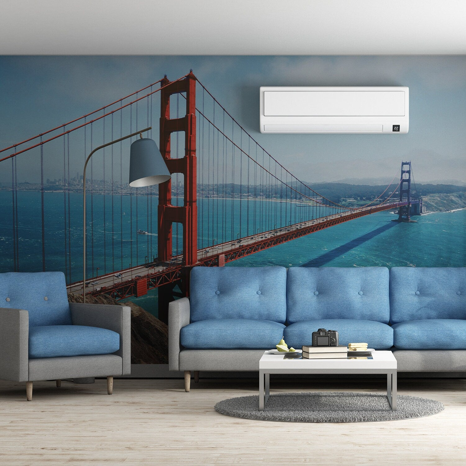 California Golden Gate Bridge Wallpaper Sticker | Wall Cover Art San Francisco Vinyl Print Room Decal