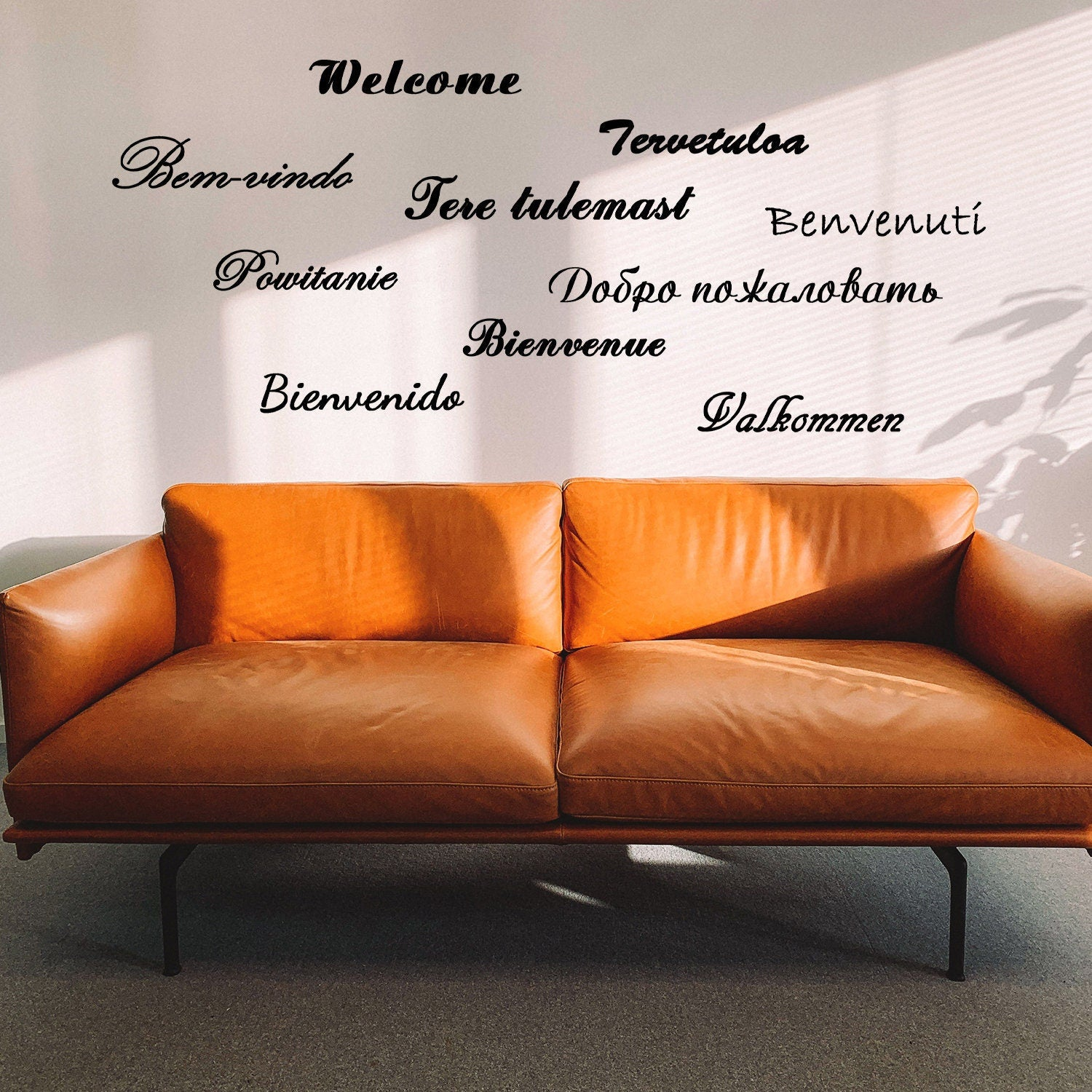 Peel and Stick Door Sticker – Welcome Vinyl Door Decal for Entryway Styling