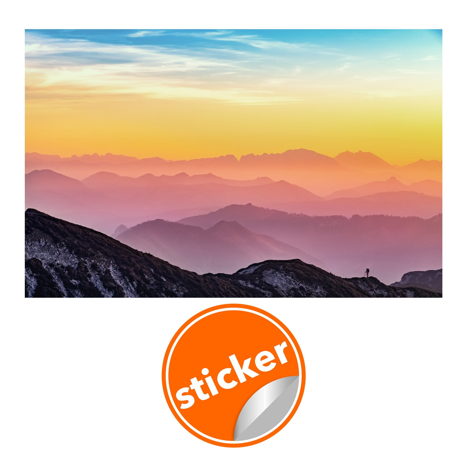Sunset Wallpaper Decals | Peel & Stick Nature Photo Self-Adhesive Mural
