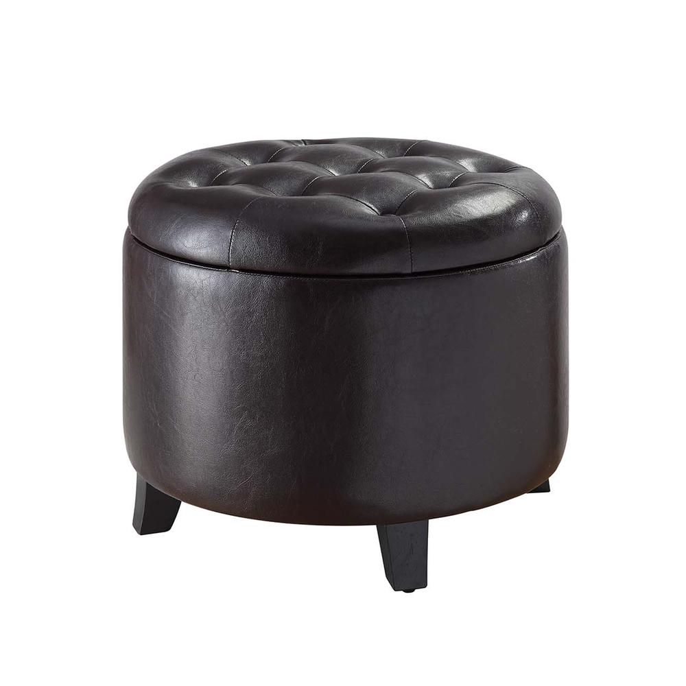 Designs4Comfort Round Storage Ottoman