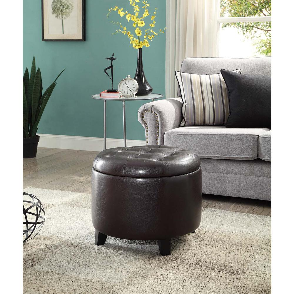 Designs4Comfort Round Storage Ottoman