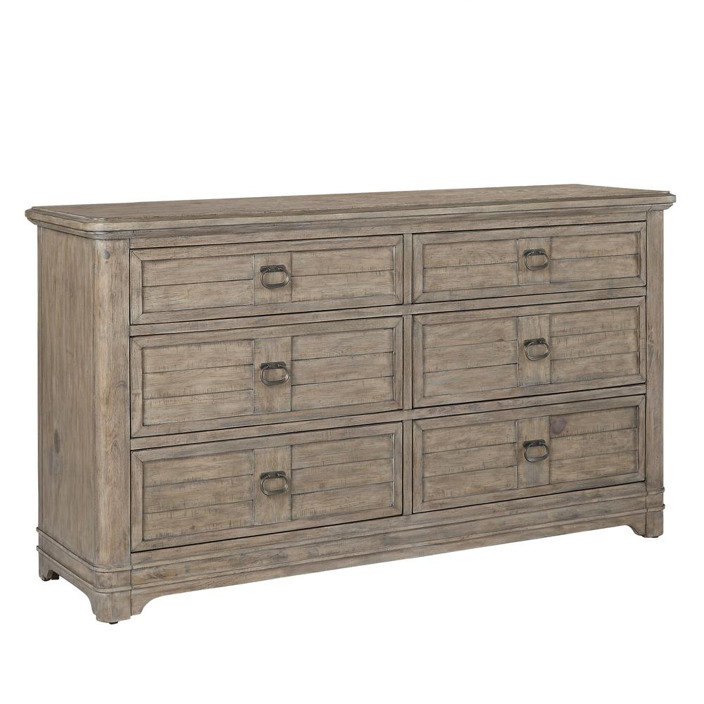 Meadowbrook 6-Drawer Dresser – Sand Coastal Farmhouse Style
