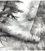 Black and White Forest Thick Vinyl Peel and Stick Wallpaper for Bathrooms and Bedrooms