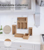 WWDPOOL Premium Bamboo Kitchen Wall & Drawer Customizable Baggie Organizers, For Slider, Freezer, & Storage Bags up to Gallon Size Set Expandable Room Boxes