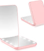 LED Pocket Mirror with Light, 1x/3x Magnification, Compact Travel Makeup Mirror, Foldable Handbag & Purse Friendly