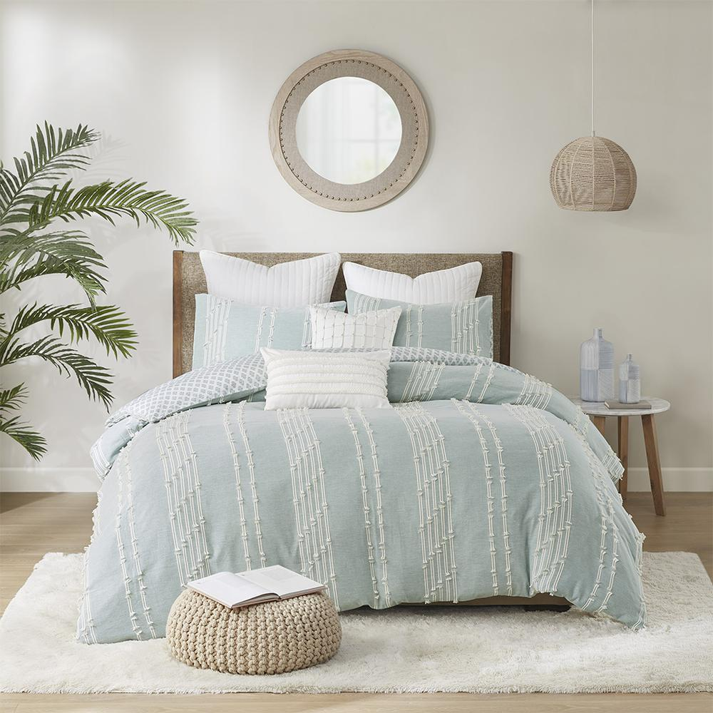 3 Piece Cotton Jacquard Duvet Cover Set