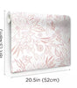Floral Sketch Pink Vinyl Peel and Stick Matte Wallpaper 30.75 sq. ft.