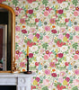 Pink Flower Vinyl Wallpaper Elegant Peel And Stick Red Blooming Floral Cabinet Sticker Chic Waterproof Furniture Cabinet Sticker