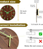 12" Luminous Wooden Wall Clock – Silent Non-Ticking Quartz, Large Numbers & Hands, Easy to Read Day & Night