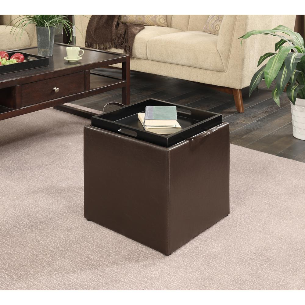 Park Avenue Single Ottoman with Stool and Reversible Tray