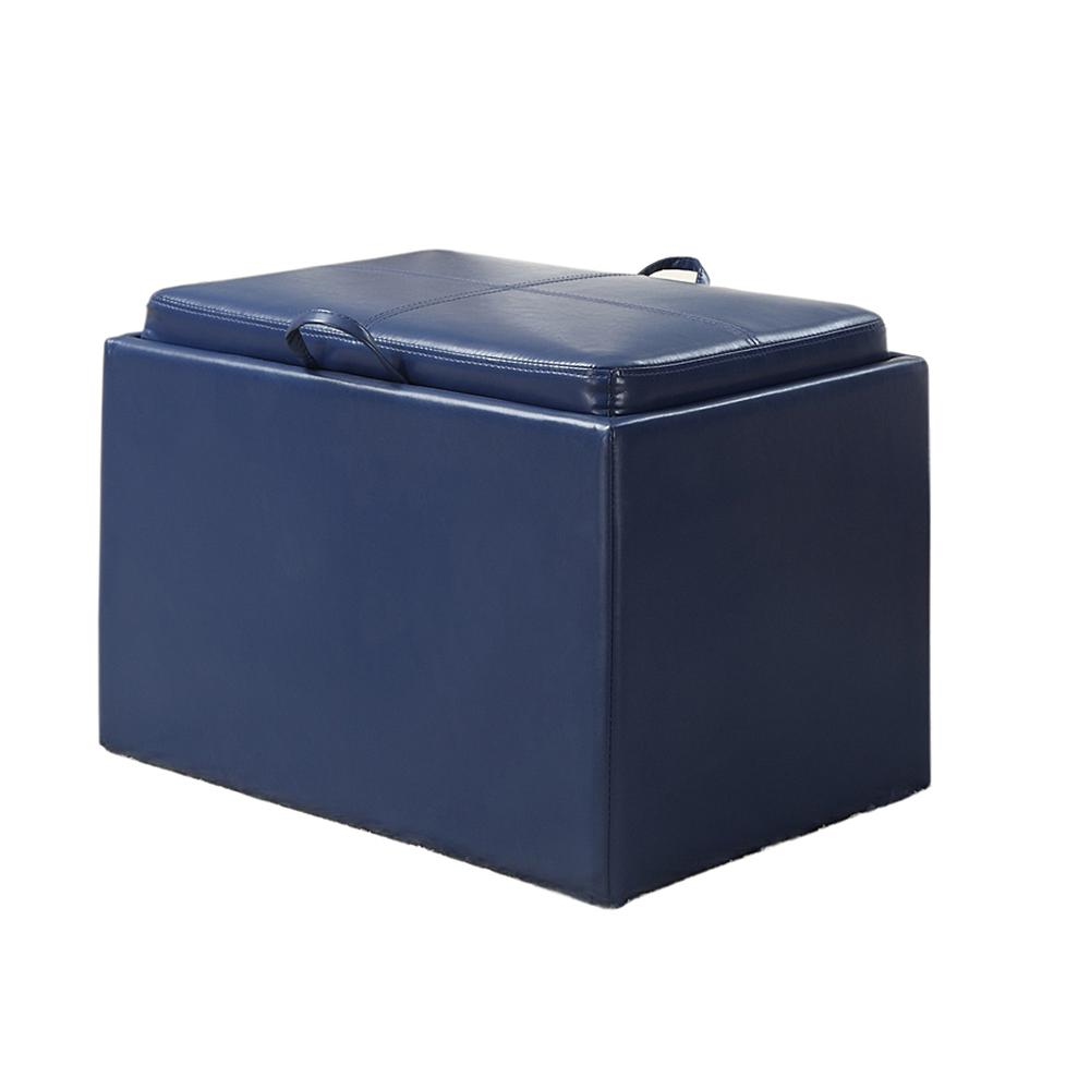 Accent Storage Ottoman with Reversible Tray
