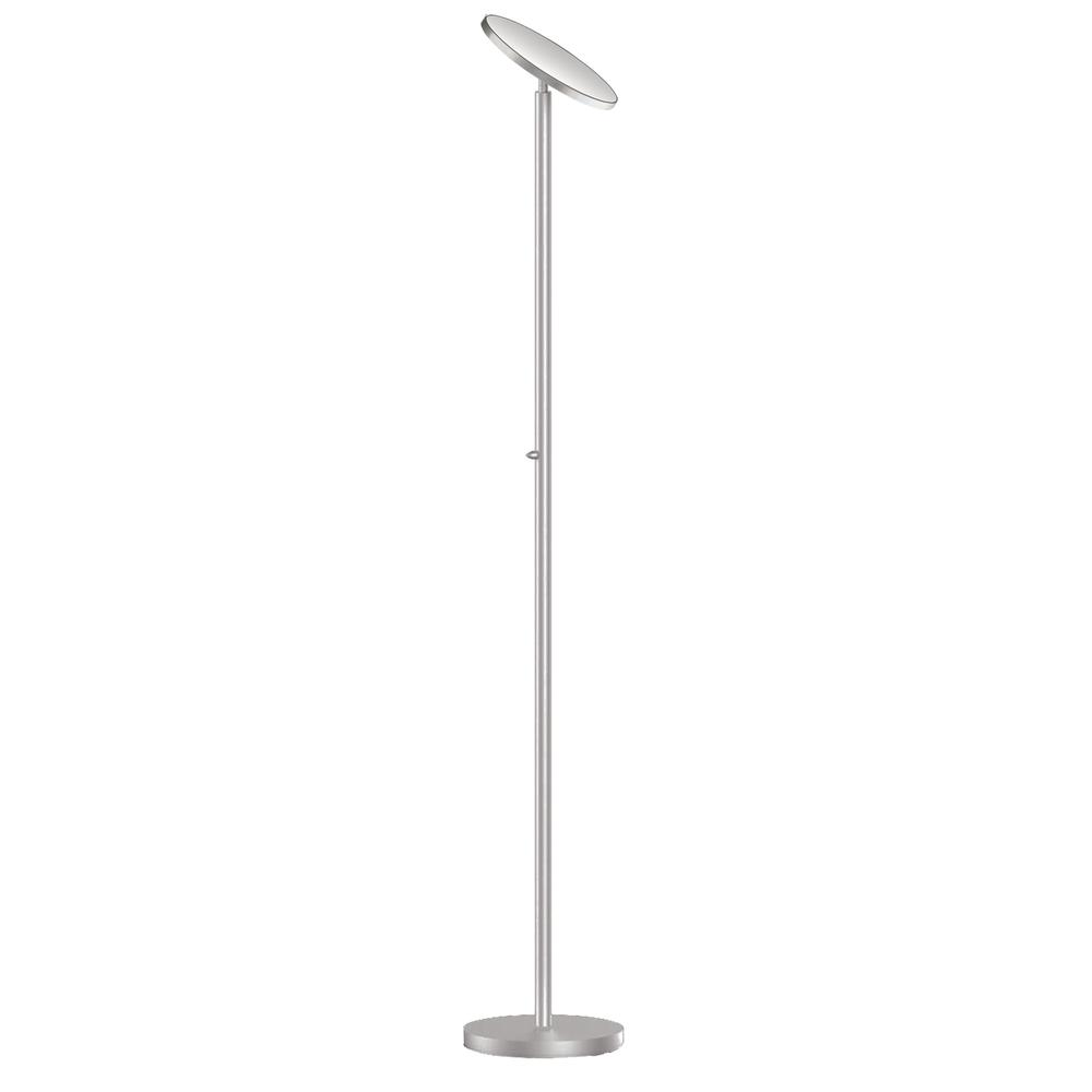 Torchier LED Floor Lamp – Satin Nickel Finish