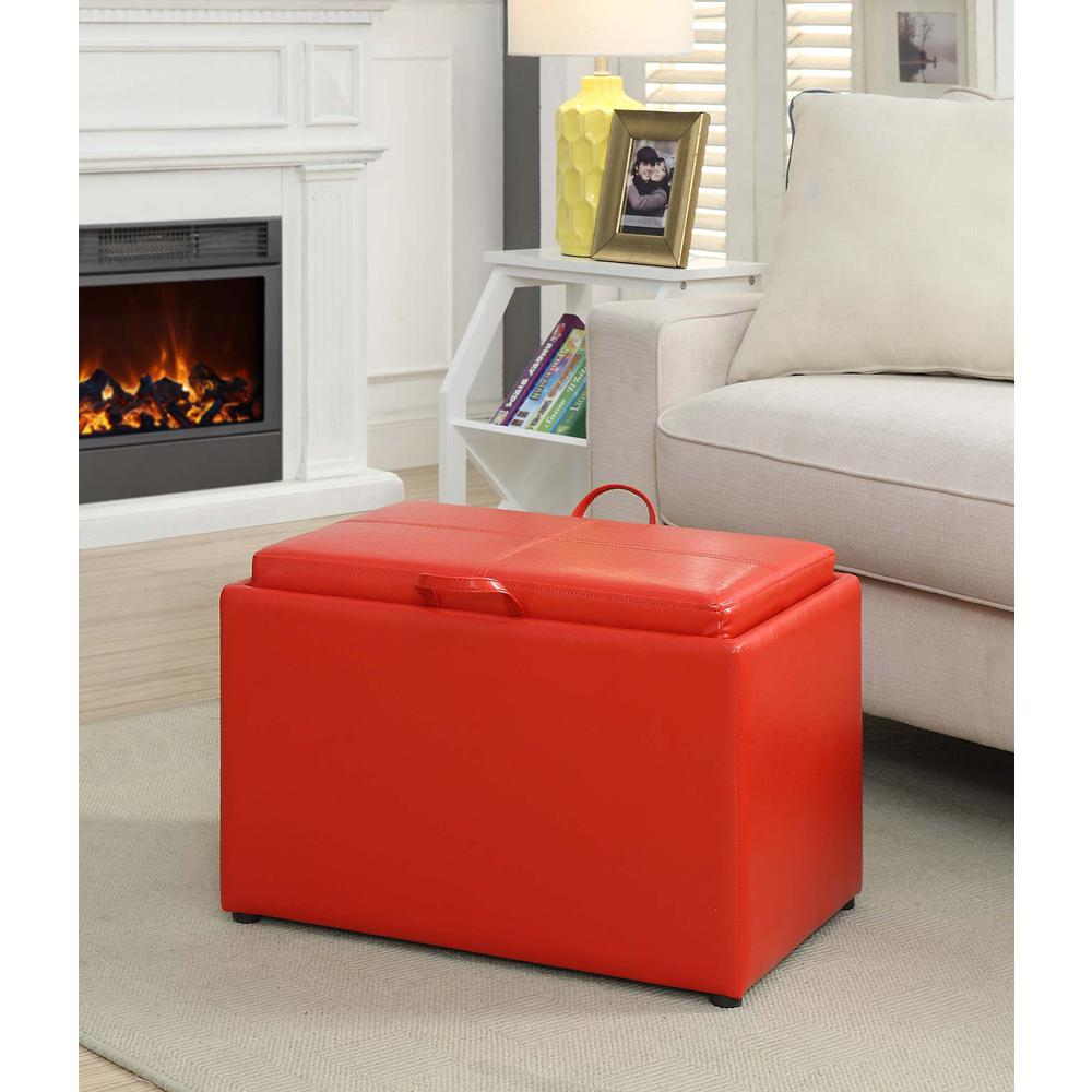 Accent Storage Ottoman with Reversible Tray