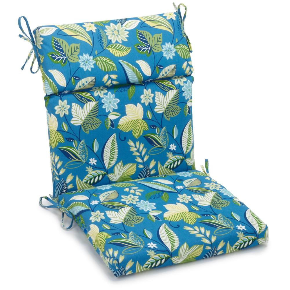 20-inch by 42-inch Polyester Patterned Outdoor Seat/ Back Chair Cushion