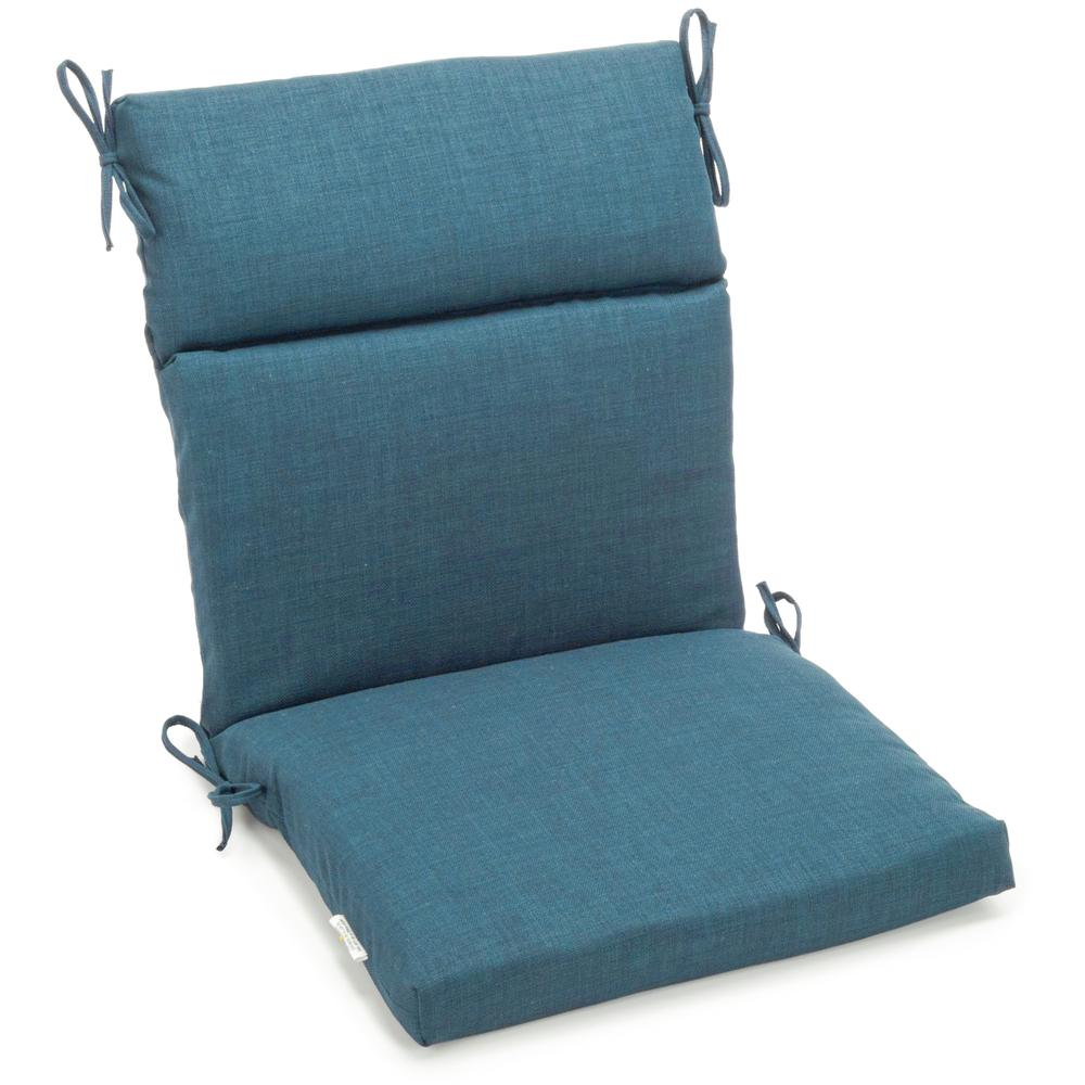 18-inch by 38-inch Spun Polyester Solid Outdoor Squared Chair Cushion