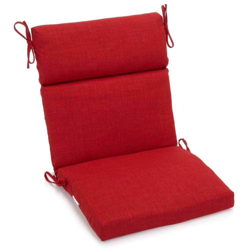 18-inch by 38-inch Spun Polyester Solid Outdoor Squared Chair Cushion