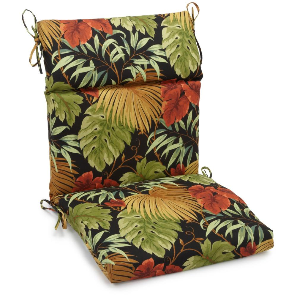 22-inch by 45-inch Polyester Patterned Outdoor Seat/ Back Chair Cushion
