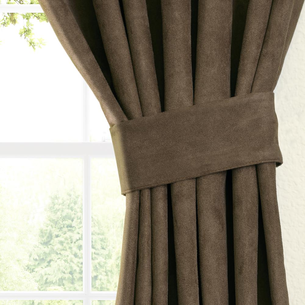 Blazing Needles 63-inch by 52-inch Microsuede Blackout Curtain Panels (Set of 2)