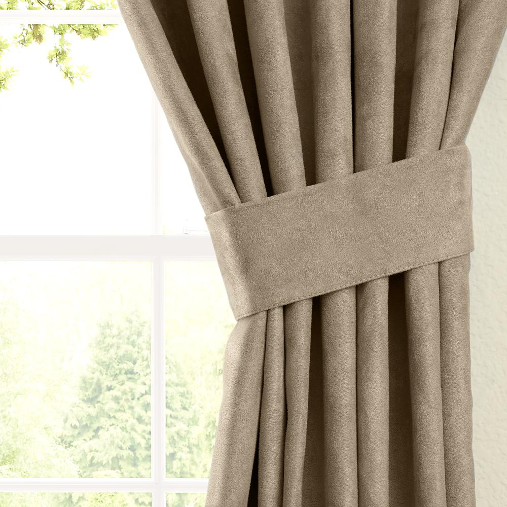 Blazing Needles 63-inch by 52-inch Microsuede Blackout Curtain Panels (Set of 2)