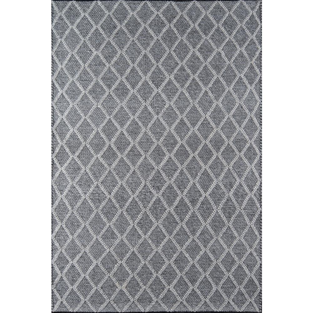 Contemporary Runner Area Rug, Charcoal, 2'3" X 8' Runner