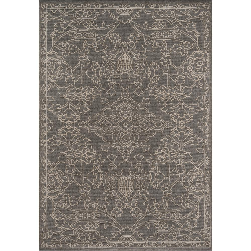 Traditional Runner Area Rug, Grey, 2'3" X 7'6" Runner