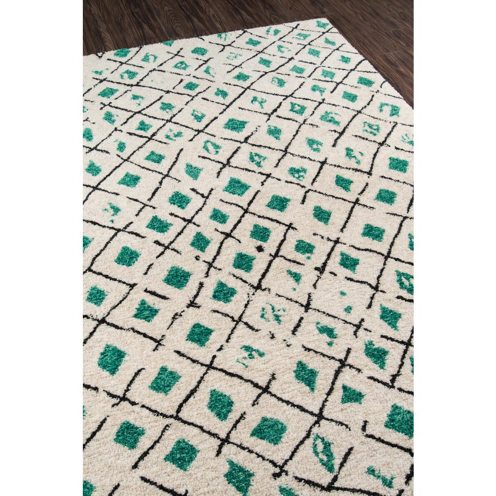 Modern Runner Area Rug, Green, 2'3" X 8' Runner
