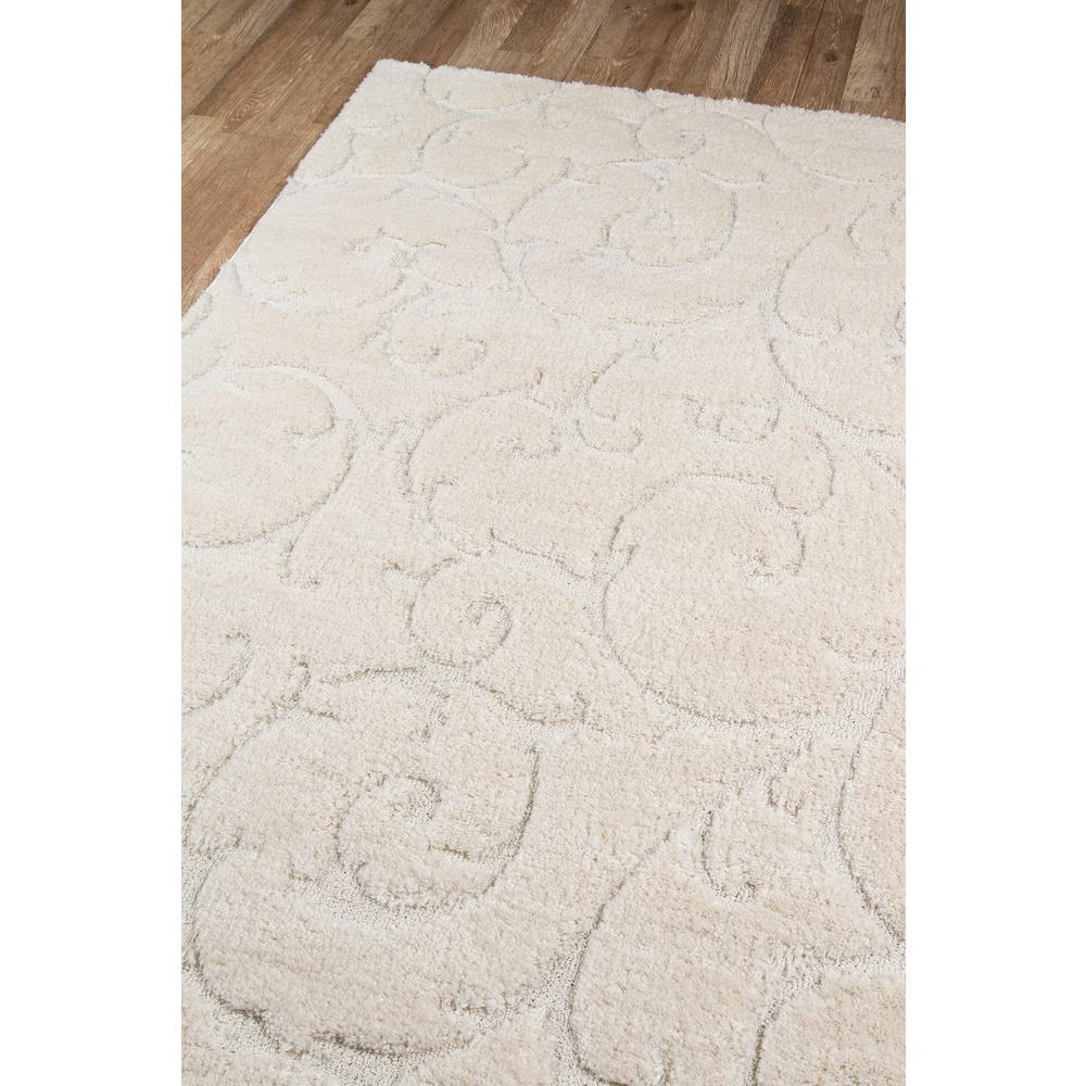 Modern Runner Area Rug, Ivory, 2'3" X 7'6" Runner