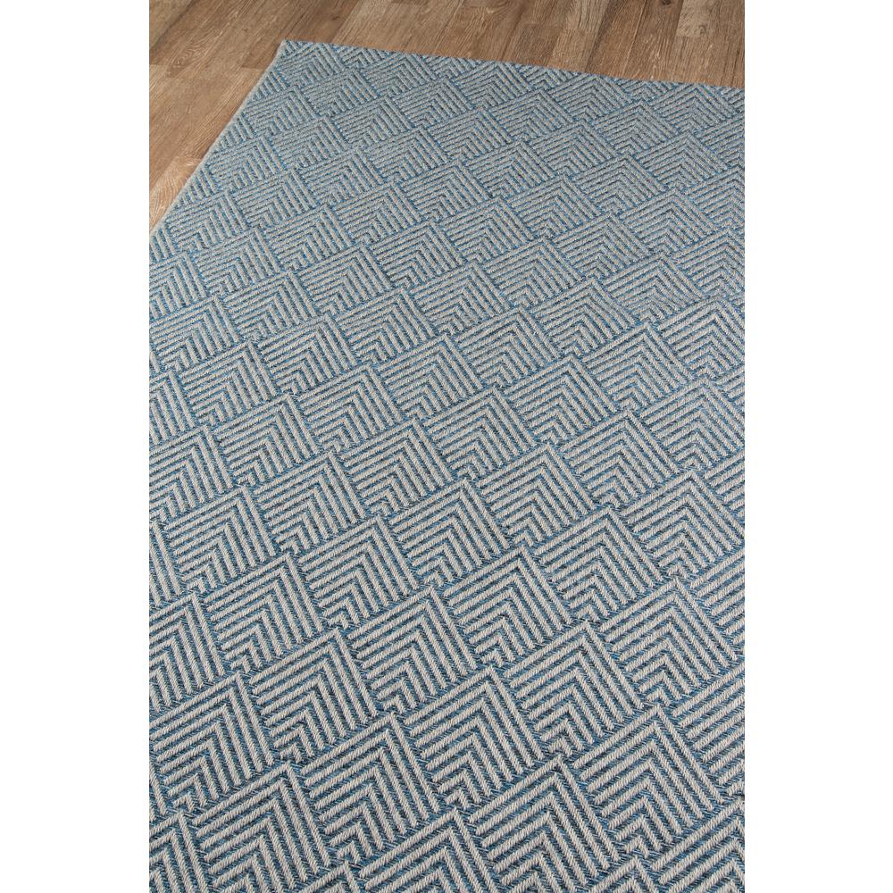 Contemporary Runner Area Rug, Blue, 2'7" X 7'6" Runner