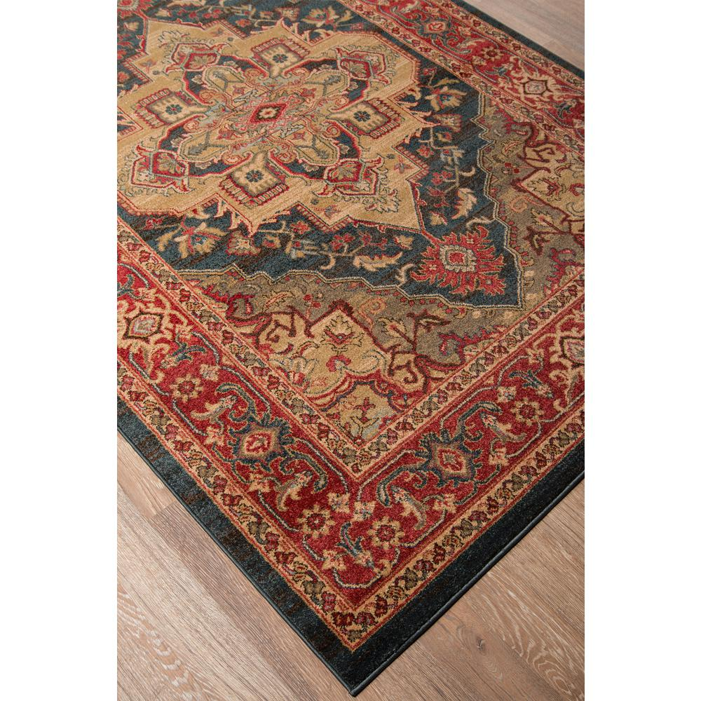 Traditional Runner Area Rug, Navy, 2'3" X 7'6" Runner