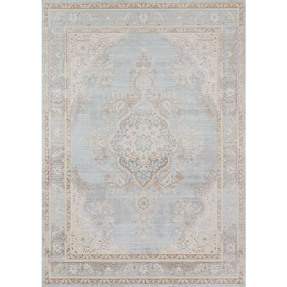 Traditional Runner Area Rug, Blue, 2'3" X 8' Runner