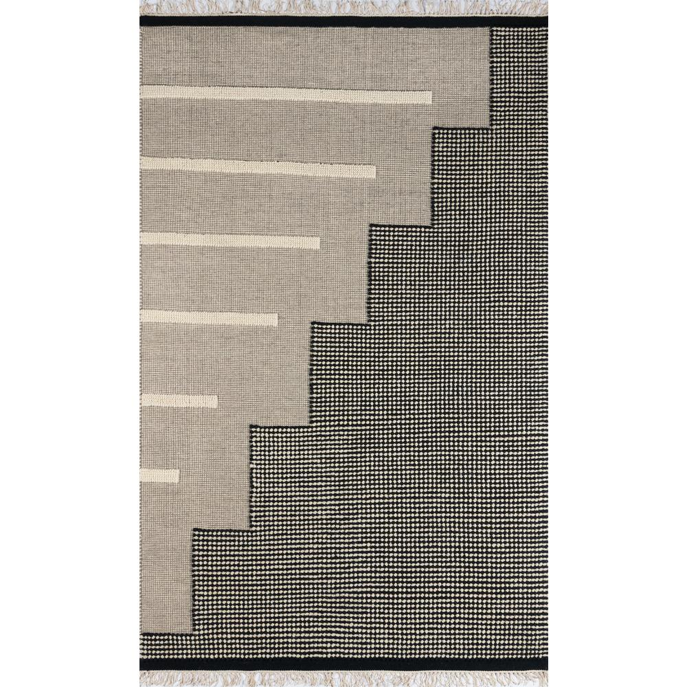 Contemporary Runner Area Rug, Black, 2'3" X 8' Runner