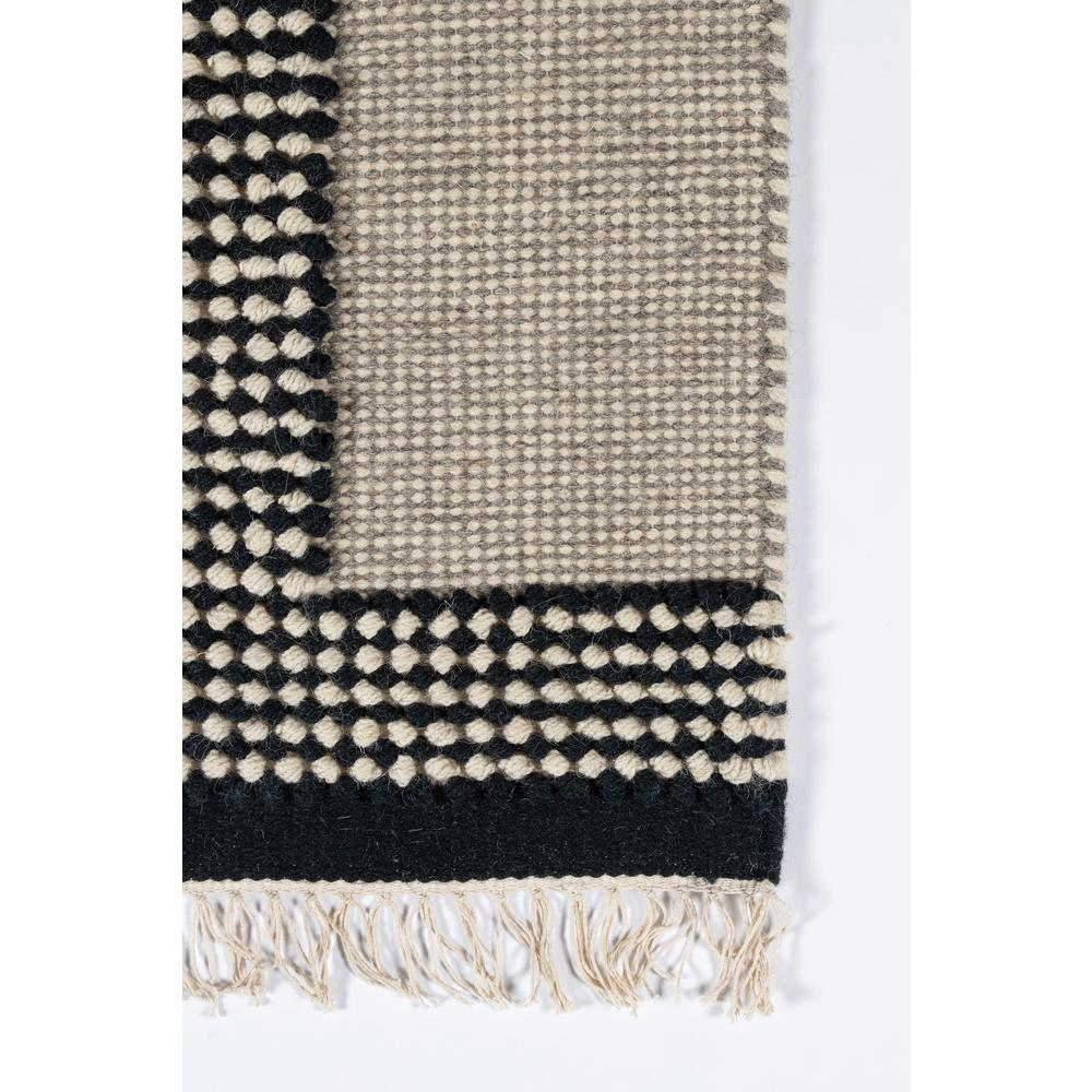 Contemporary Runner Area Rug, Black, 2'3" X 8' Runner
