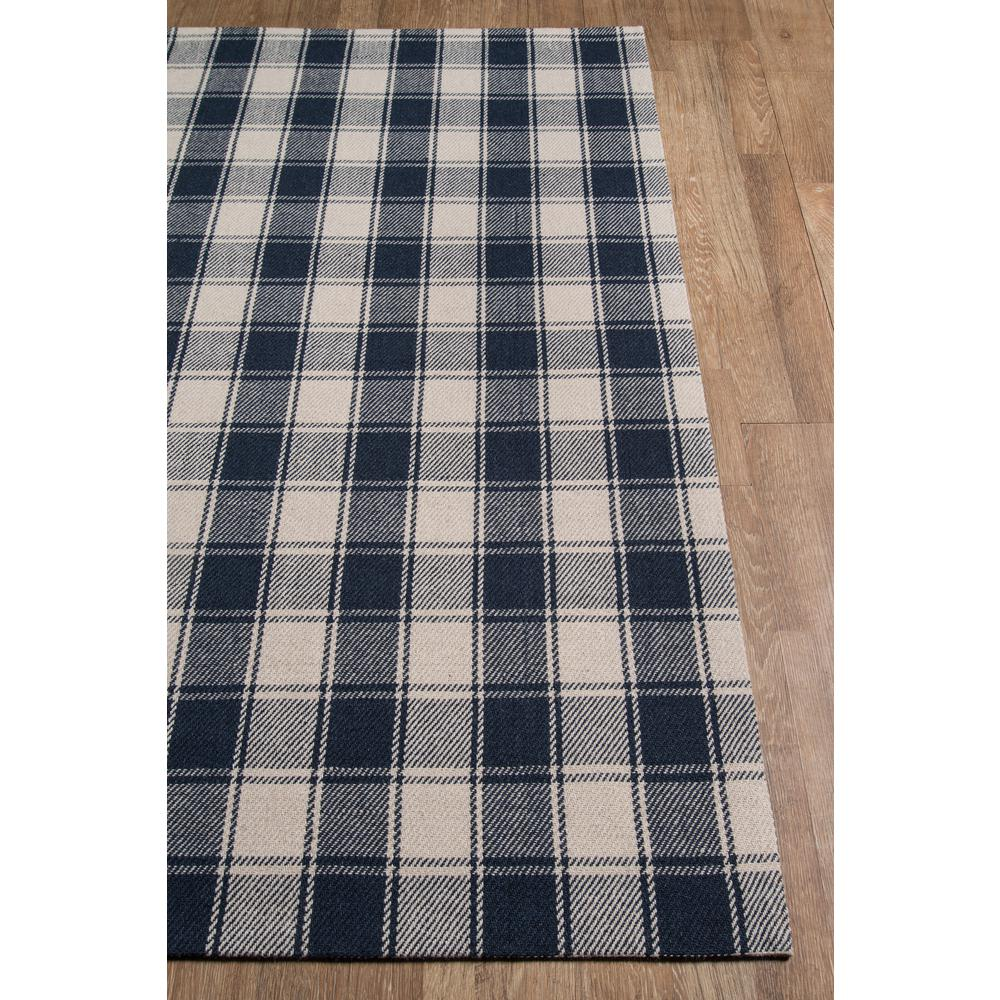 Modern Runner Area Rug, Navy, 2'3" X 8' Runner