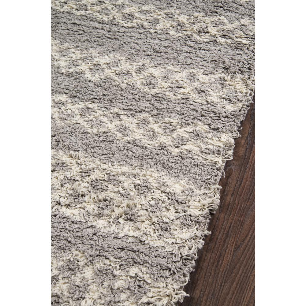 Contemporary Runner Area Rug, Grey, 2'3" X 7'6" Runner