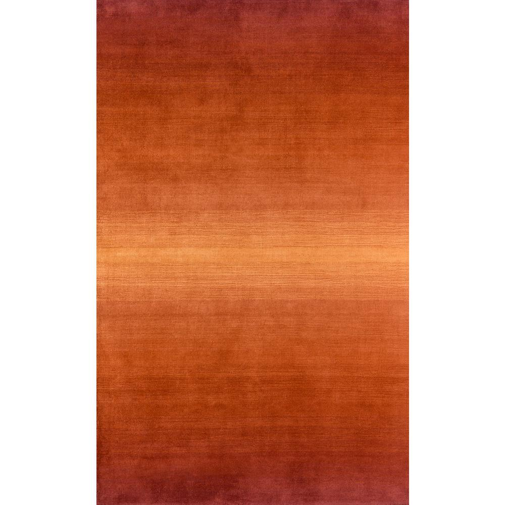 Contemporary Runner Area Rug, Paprika, 2'3" X 8' Runner