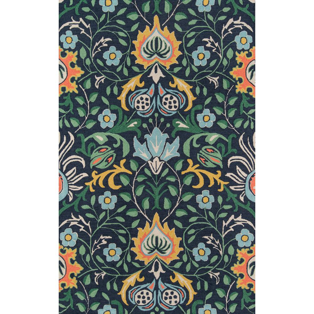 Casual Runner Area Rug, Navy, 2'3" X 8' Runner