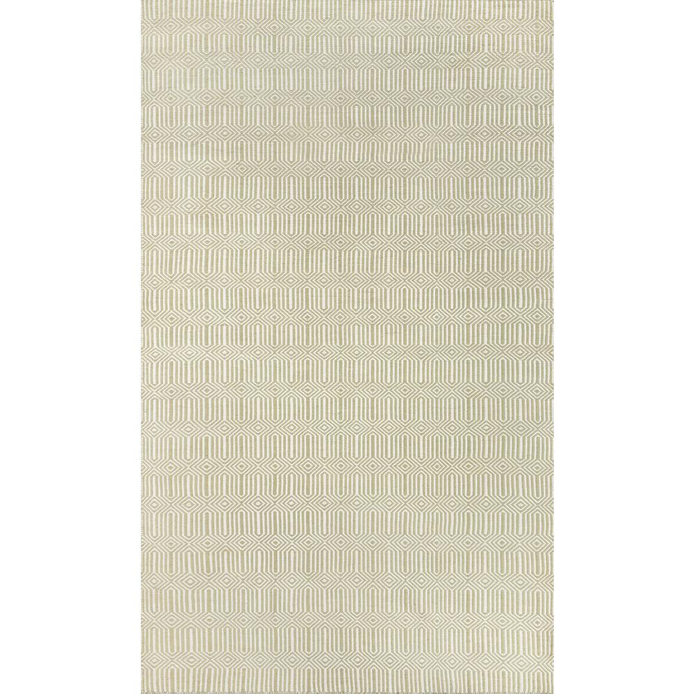 Contemporary Runner Area Rug, Green, 2'3" X 8' Runner