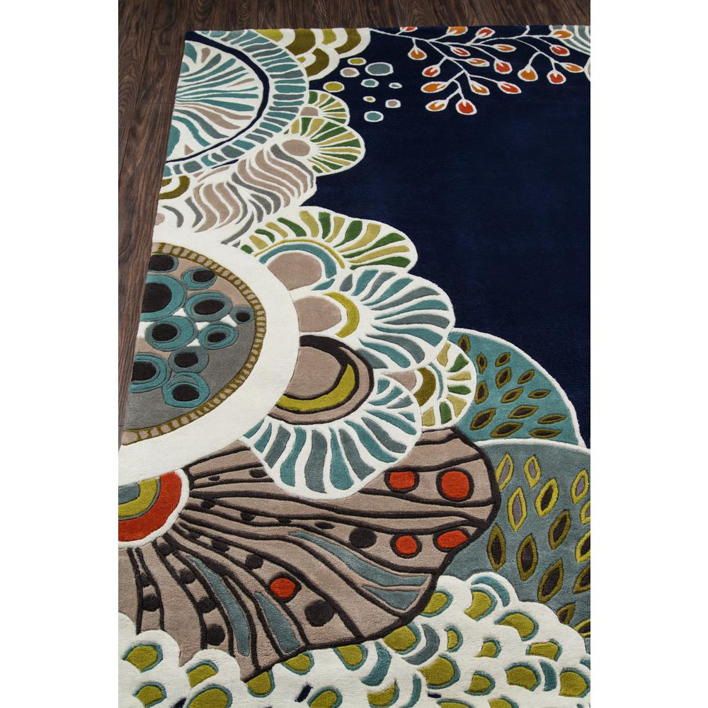 Casual Runner Area Rug, Navy, 2'6" X 8' Runner