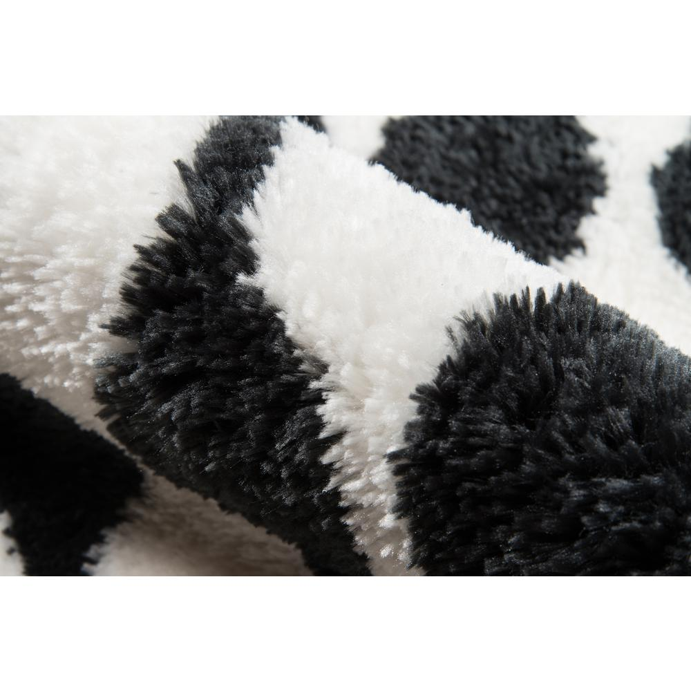 Modern Runner Area Rug, Black, 2'3" X 7'6" Runner