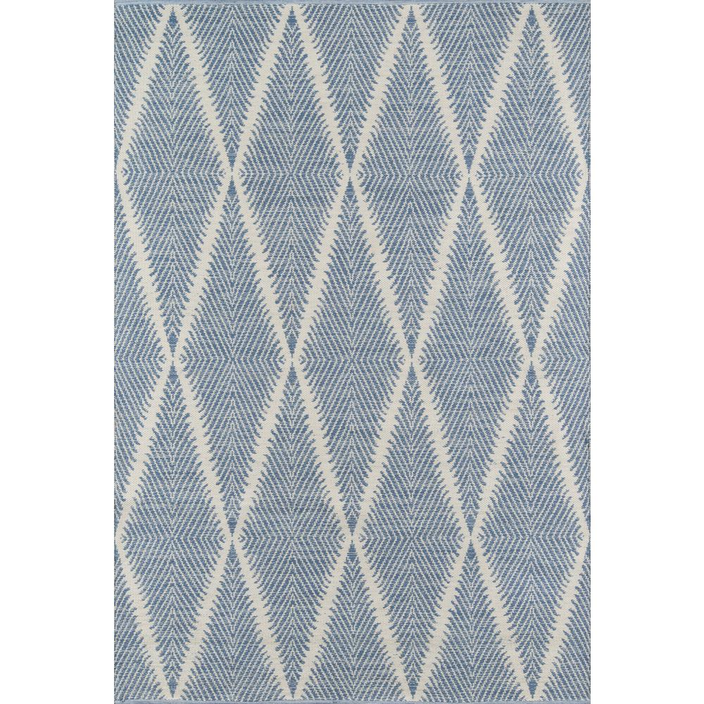 Contemporary Runner Area Rug, Denim, 2'3" X 8' Runner