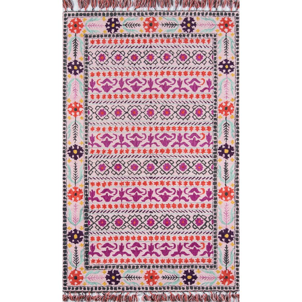 Transitional Runner Area Rug, Pink, 2'3" X 8' Runner