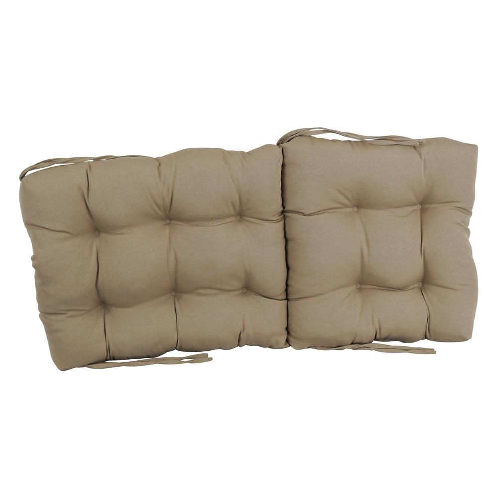 18-inch by 38-inch Solid Twill Tufted Chair Cushion