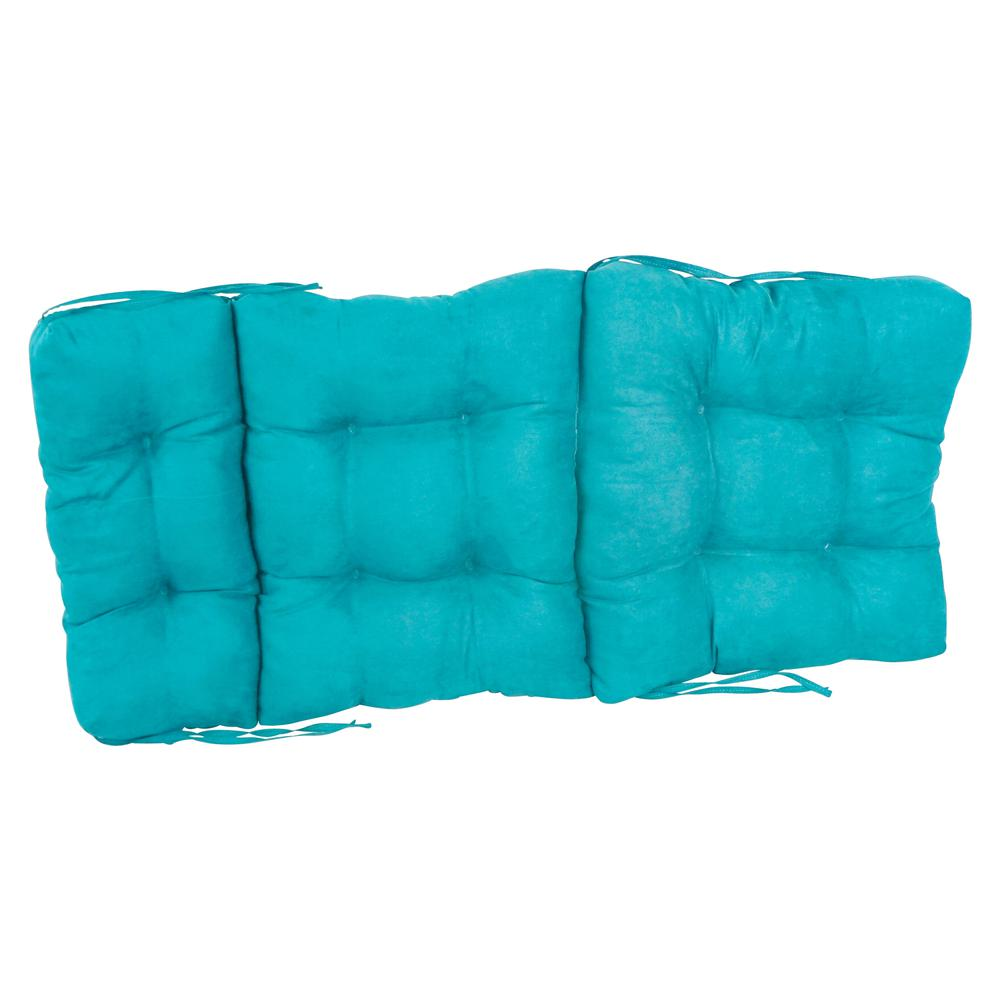 20-inch by 42-inch Solid Microsuede Tufted Chair Cushion