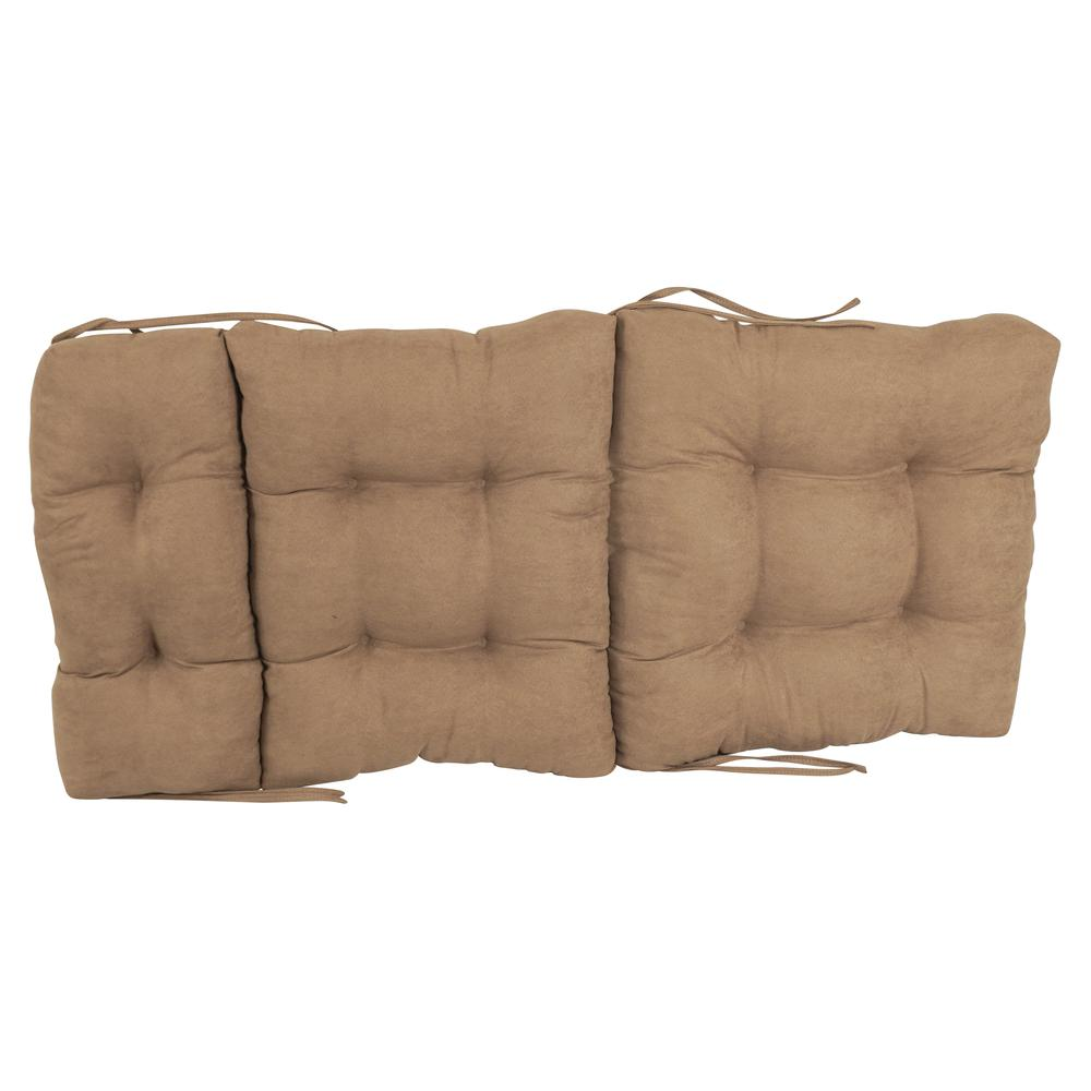 22-inch by 45-inch Solid Microsuede Tufted Chair Cushion