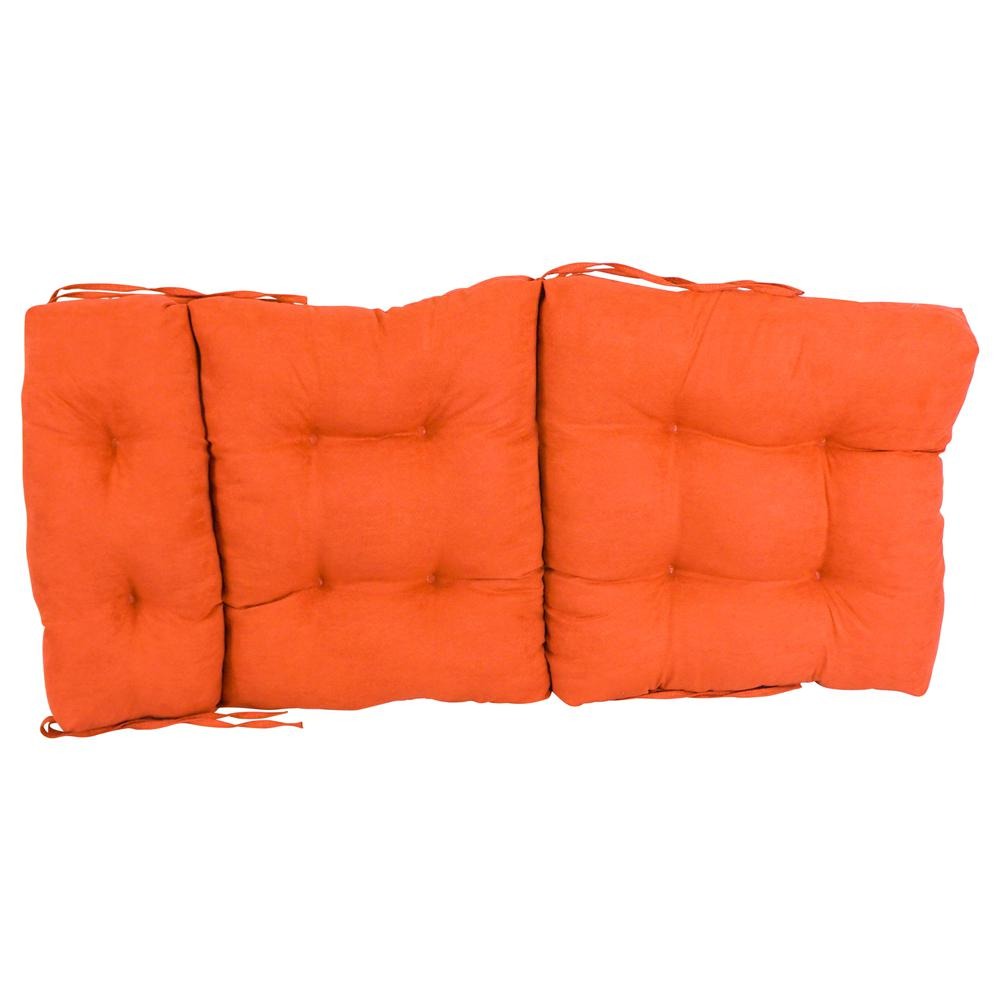 22-inch by 45-inch Solid Microsuede Tufted Chair Cushion