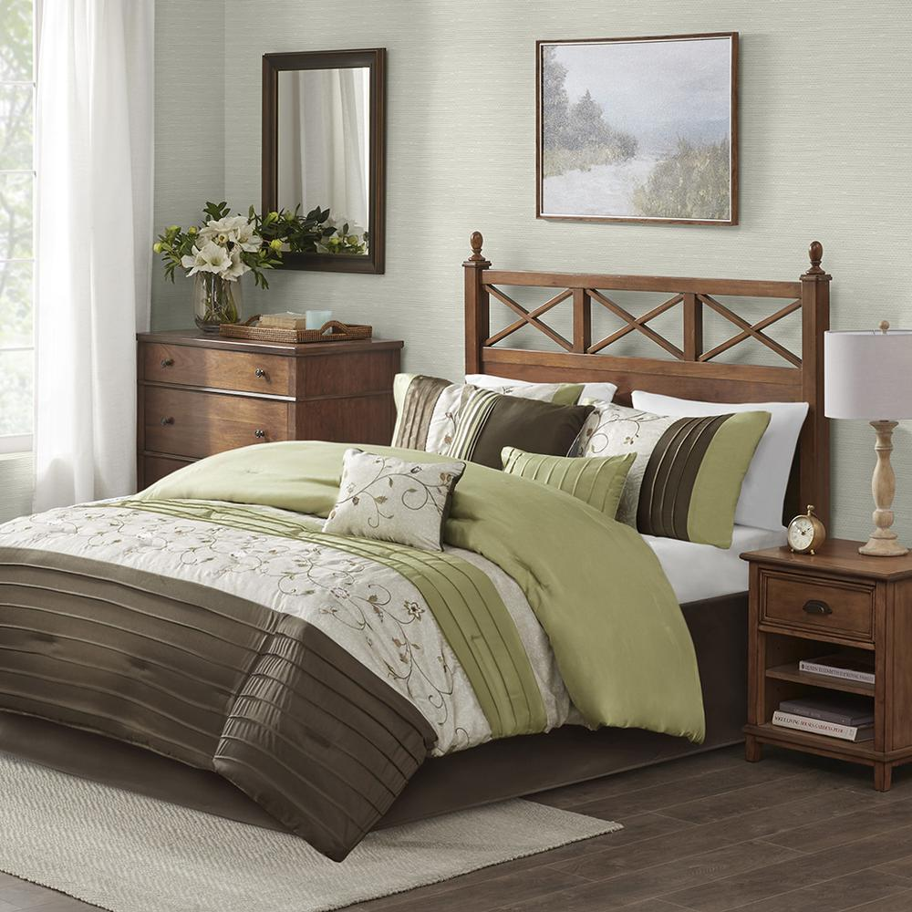 Embroidered 7 Piece Comforter Set