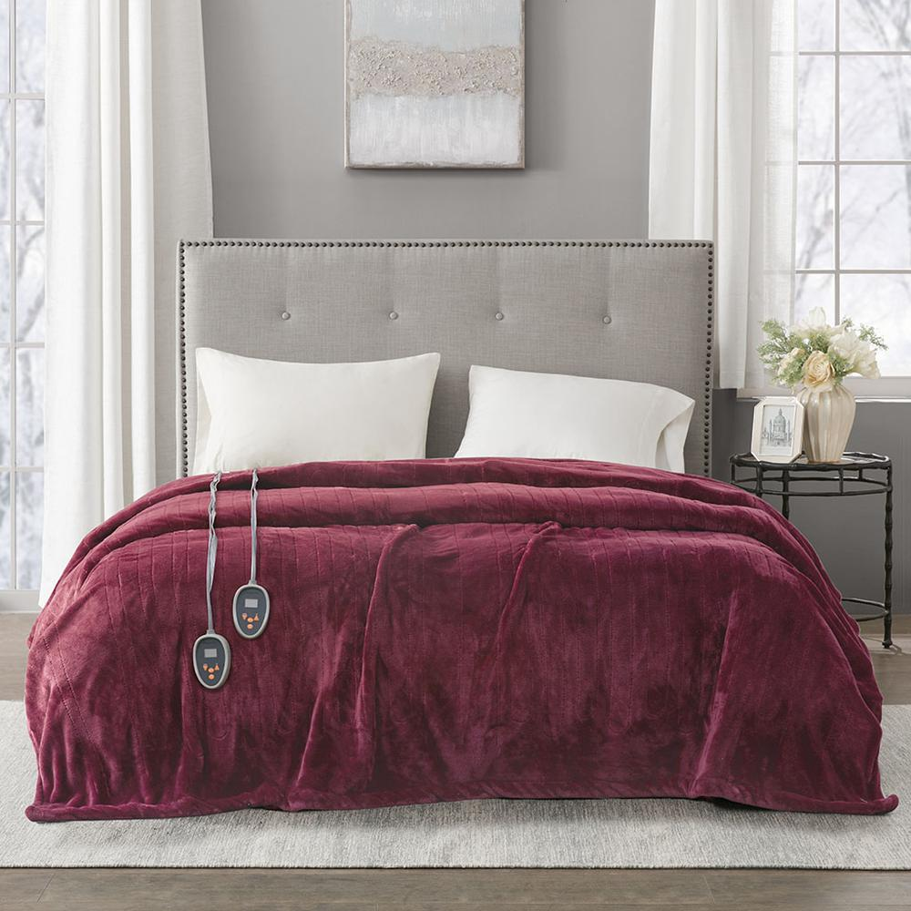 Beautyrest Microlight Plush Heated Blanket – EMF-Safe Comfort with 20 Heat Levels & Auto Shut-Off